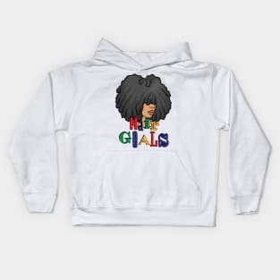 Free Form Hair Goals Kids Hoodie